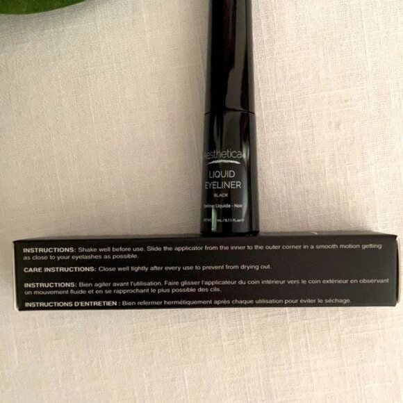 Aesthetica Liquid Eyeliner Black Travel Trial Size Bold Cat Eye Long Wear 0.11 o - Picture 4 of 7